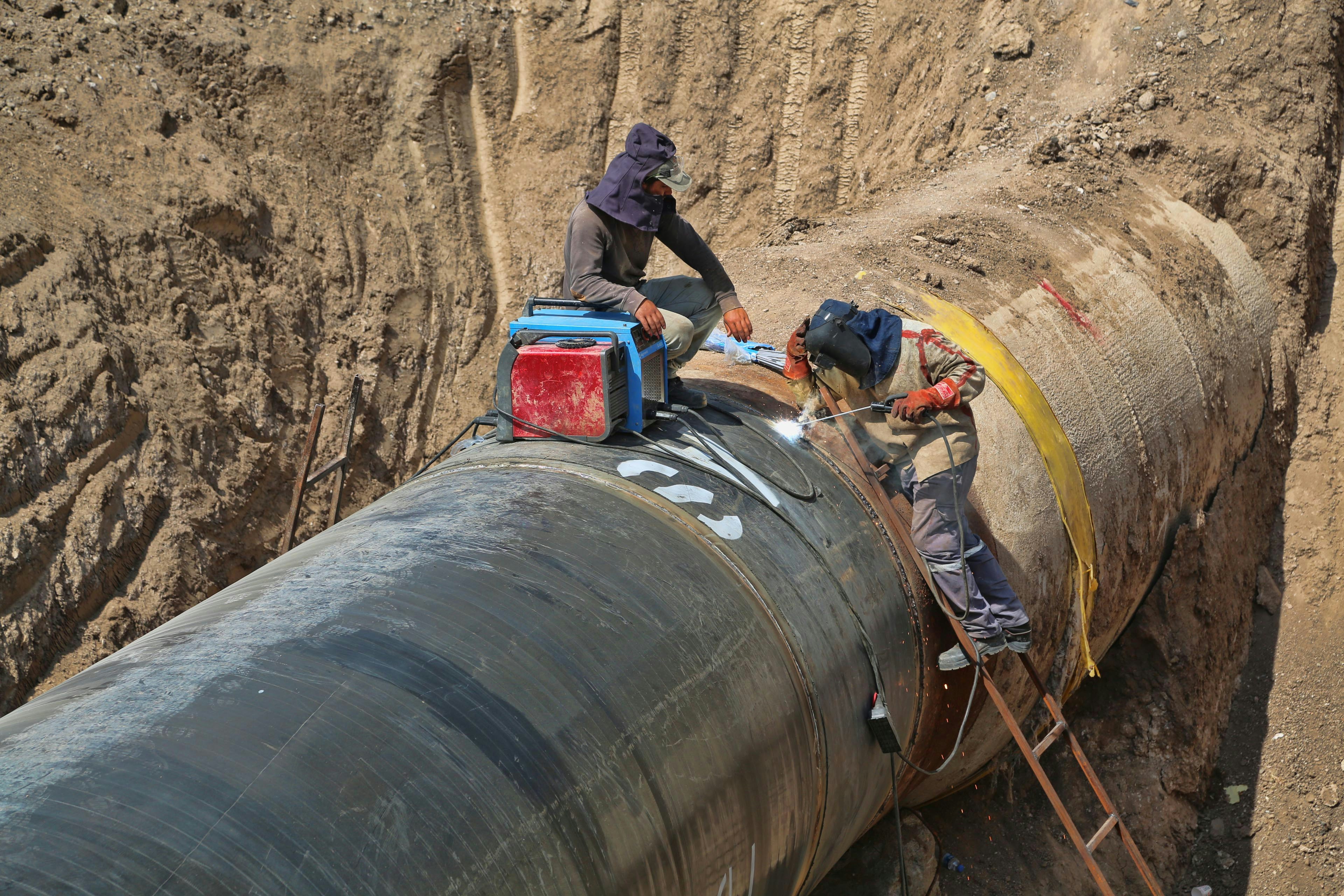 Team collaborating on site